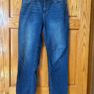 Women’s Old Navy Mid-Rise Boyfriend Jeans in Dark Blue Wash. NWOT. Size 10.
